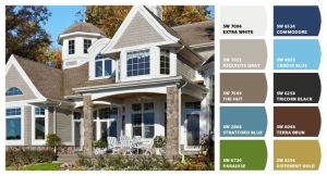 Chose exterior color ideas using Sherwin Williams' Chip It tool.