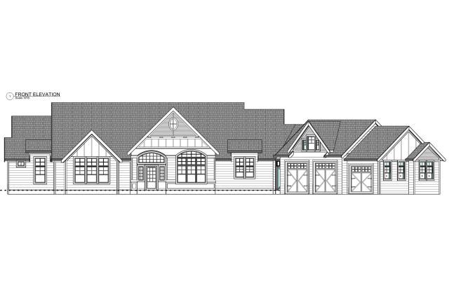 New sketch of our home without shingles & stonework.