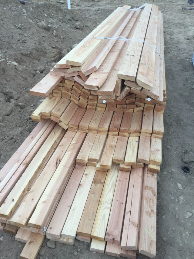 Lumber was delivered to the property this weekend.