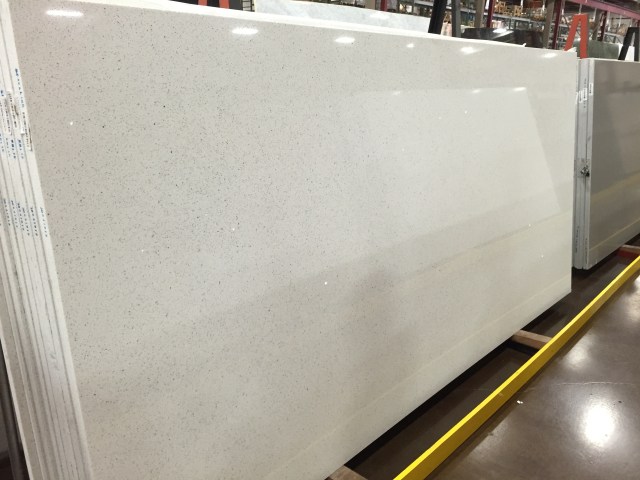 Sparkling white quartz - maybe an option for the laundry room!