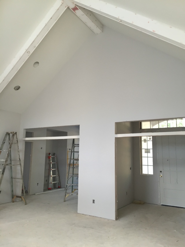 Here's a better representation of the colors in the room. The white beams look fantastic...and they're only primed!